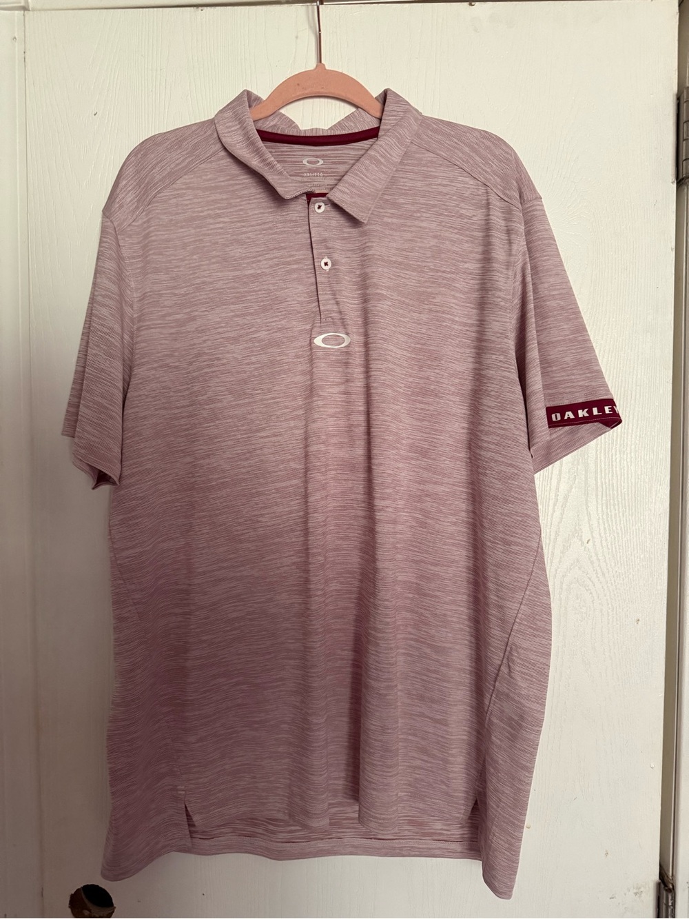 Oakley Men's Heather Mauve Polo - Light Mauve
